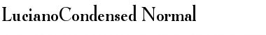Download LucianoCondensed Normal Font Title Preview
