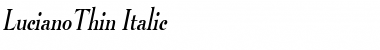 Download LucianoThin Italic Font Title Preview