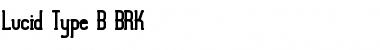 Download Lucid Type B BRK Regular Font Title Preview