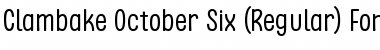 Download Clambake October Six Regular Font Title Preview