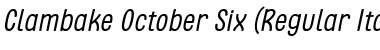 Download Clambake October Six Italic Font Title Preview