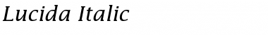 Download Lucida Italic Font Title Preview