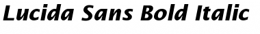 Download LucidaSans BoldItalic Regular Font Title Preview