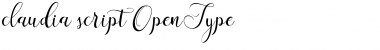 Download claudia Regular Font Title Preview