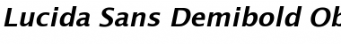 Download Lucida Sans Demibold Oblique Font Title Preview