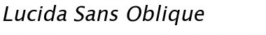 Download Lucida Sans Oblique Font Title Preview