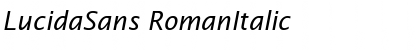 Download LucidaSans RomanItalic Font Title Preview