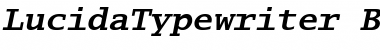 Download LucidaTypewriter BoldItalic Font Title Preview