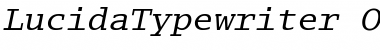 Download LucidaTypewriter RomanItalic Font Title Preview