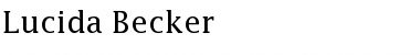 Download Lucida Becker Regular Font Title Preview
