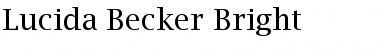 Download Lucida Becker Bright Regular Font Title Preview