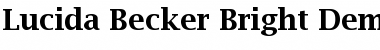 Download Lucida Becker Bright Demi Regular Font Title Preview