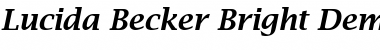 Download Lucida Becker Bright Demi Italic Font Title Preview