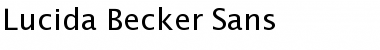 Download Lucida Becker Sans Regular Font Title Preview