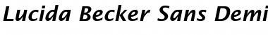 Download Lucida Becker Sans Demi Italic Font Title Preview