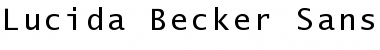 Download Lucida Becker Sans Typewr Regular Font Title Preview