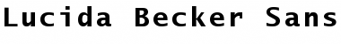 Download Lucida Becker Sans Typewr Demi Regular Font Title Preview