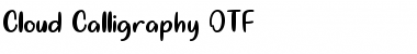 Download Cloud Calligraphy Regular Font Title Preview