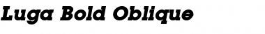 Download Luga Bold Oblique Font Title Preview