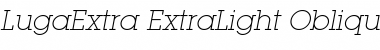 Download LugaExtra ExtraLight Oblique Font Title Preview