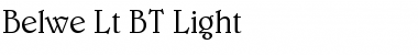 Download Belwe Lt BT Light Font Title Preview