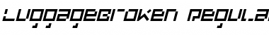 Download LuggageBroken Italic Font Title Preview