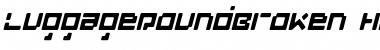 Download LuggageRoundBroken Italic Font Title Preview