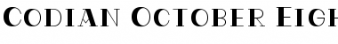 Download Codian October Eight Regular Font Title Preview