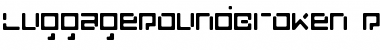 Download LuggageRoundBroken Regular Font Title Preview