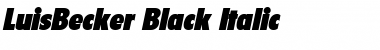 Download LuisBecker-Black Italic Font Title Preview