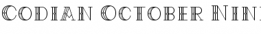 Download Codian October Nine Regular Font Title Preview