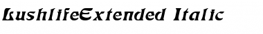Download LushlifeExtended Italic Font Title Preview