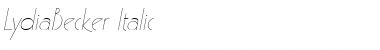 Download LydiaBecker Italic Font Title Preview