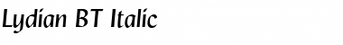 Download Lydian BT Italic Font Title Preview