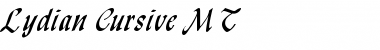 Download Lydian Cursive MT Regular Font Title Preview