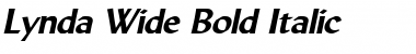 Download Lynda Wide Bold Italic Font Title Preview