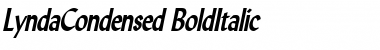 Download LyndaCondensed BoldItalic Font Title Preview
