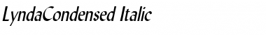 Download LyndaCondensed Italic Font Title Preview