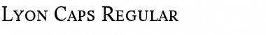 Download Lyon-Caps Regular Font Title Preview
