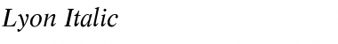 Download Lyon Italic Font Title Preview
