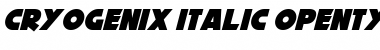 Download Cryogenix Italic Font Title Preview