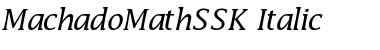 Download MachadoMathSSK Italic Font
