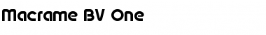 Download Macrame BV One Regular Font