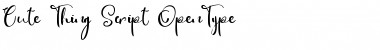 Download Cute Thing Script (Demo) Regular Font Title Preview