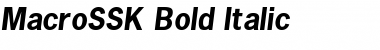 Download MacroSSK Bold Italic Font