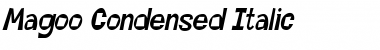 Download MagooCondensed Italic Font Title Preview