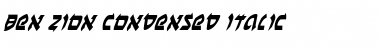 Download Ben-Zion Condensed Italic Condensed Italic Font Title Preview