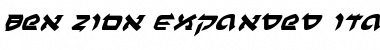 Download Ben-Zion Expanded Italic Expanded Italic Font Title Preview