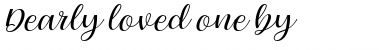 Download Dearly loved one Regular Font Title Preview