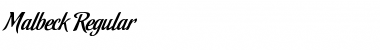 Download Malbeck Regular Font Title Preview